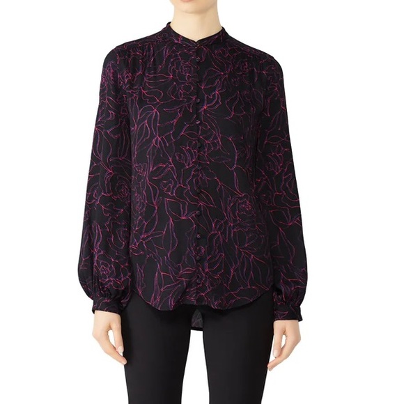 EQUIPMENT Cornelia Floral Long Sleeve Button Down Blouse Top - Picture 2 of 8